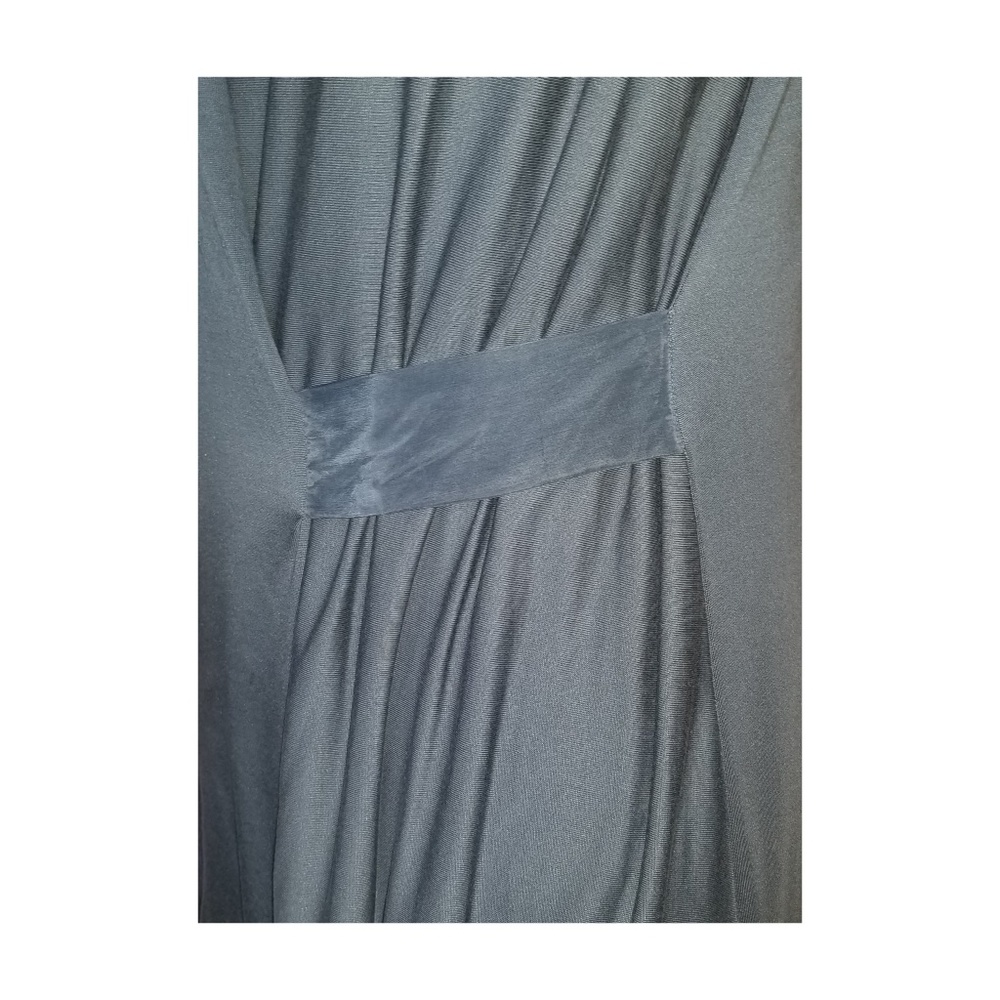 Anthropologie HD in Paris Brynn Wrap Dress • Navy • Small • Elegant Drape - Picture 3 of 5